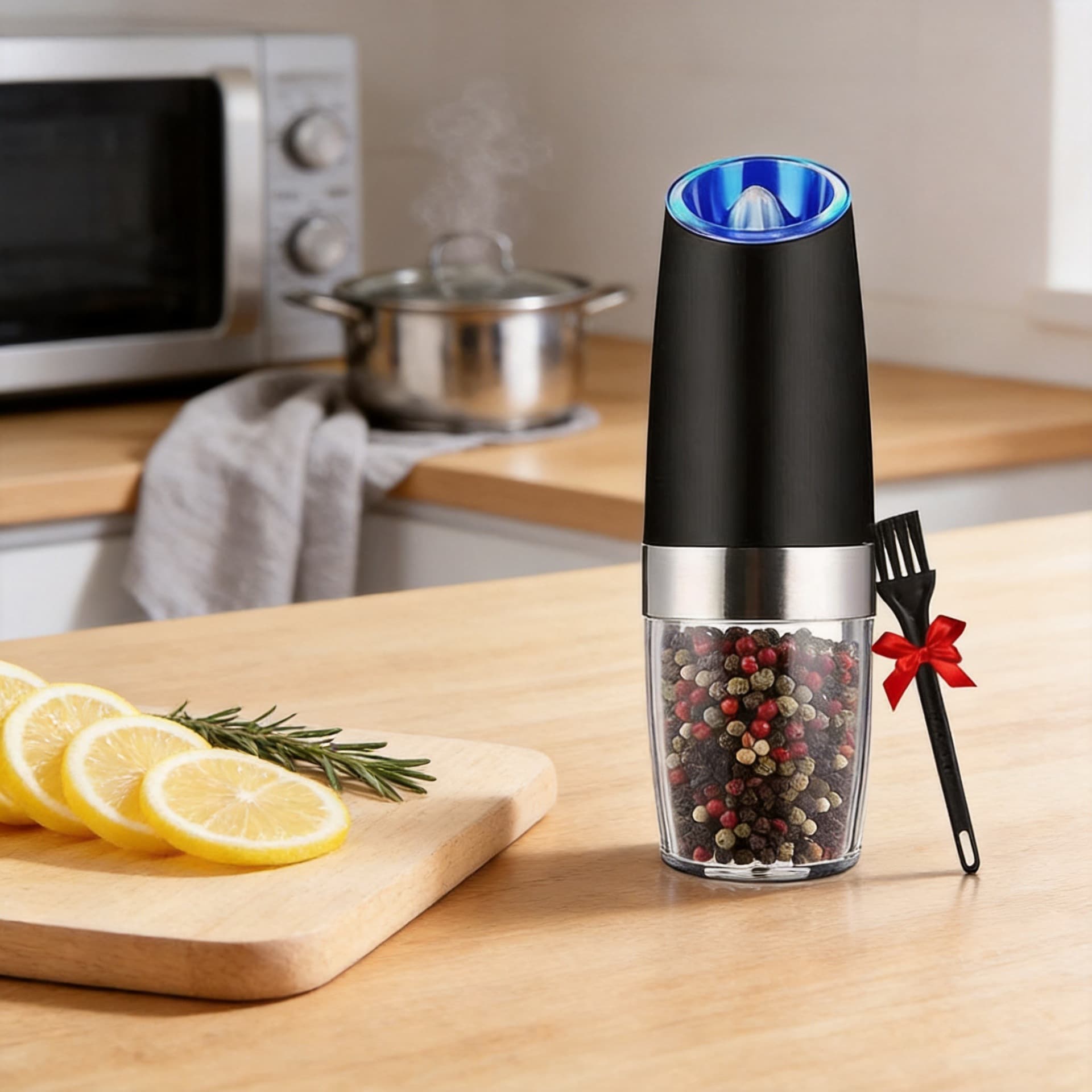 Cross-border Gravity Induction Pepper Grinder, Household Electric Seasoning Grinder, Induction Pepper and Sea Salt Grinder