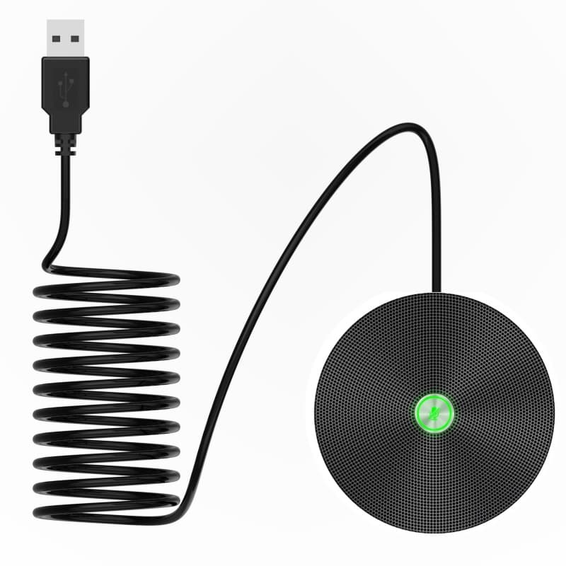 Cross-border Remote Video Conference Omnidirectional Microphone Desktop PC Microphone Device 360° Pickup USB Plug-and-Play
