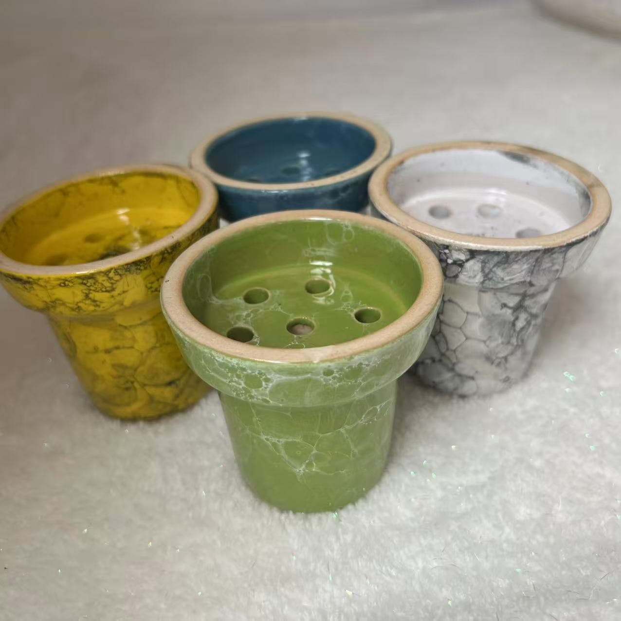 7-Hole Ceramic Bowl for Hookah Shisha Chicha Cachimbas Nargile Smoking Accessories
