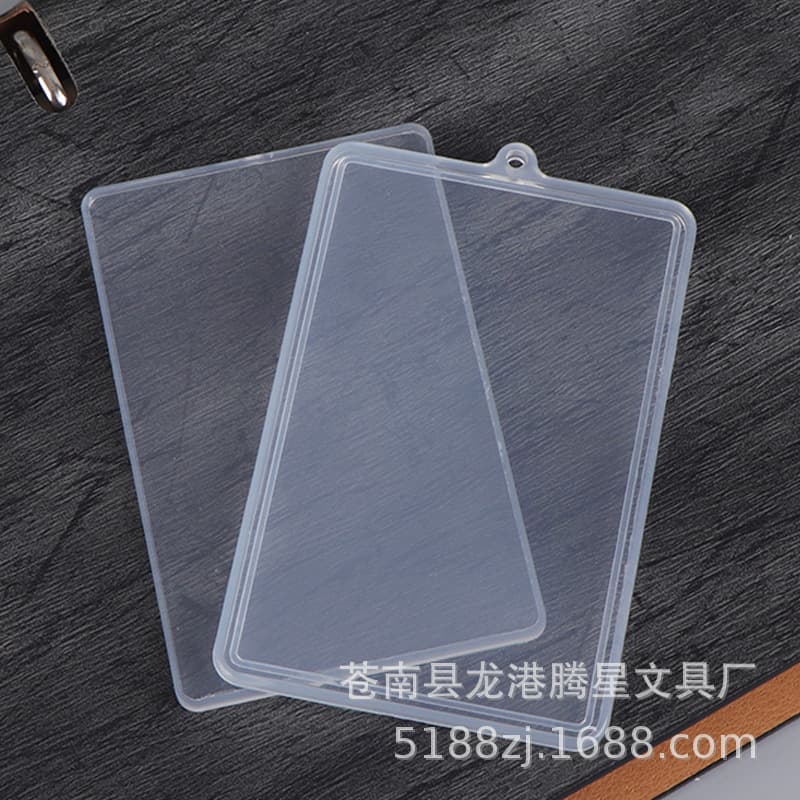Transparent Flip Cover ID Card Holder IC Card Holder Plastic Bus Card Holder Badge Holder Work Badge Factory Badge