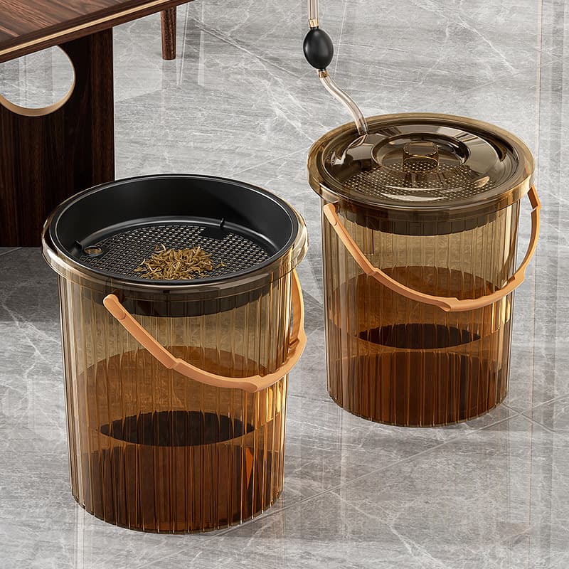 Tea Bucket/Tea Residue Tea Water Bucket Filtering Garbage Drainage Bucket Tea Table Waste Water Bucket Gongfu Tea Set Accessory Household Visual