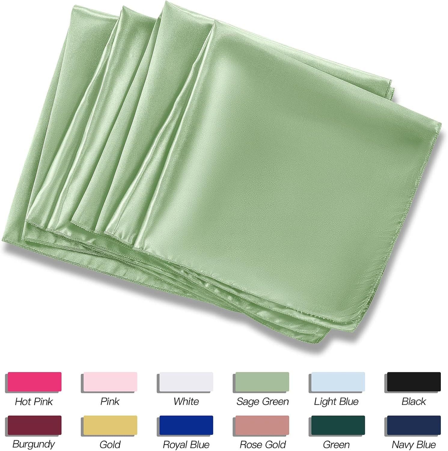 Satin napkin cloth, high-end hotel pleated cloth, wedding polyester mouth cloth, table cloth, satin napkin factory direct supply