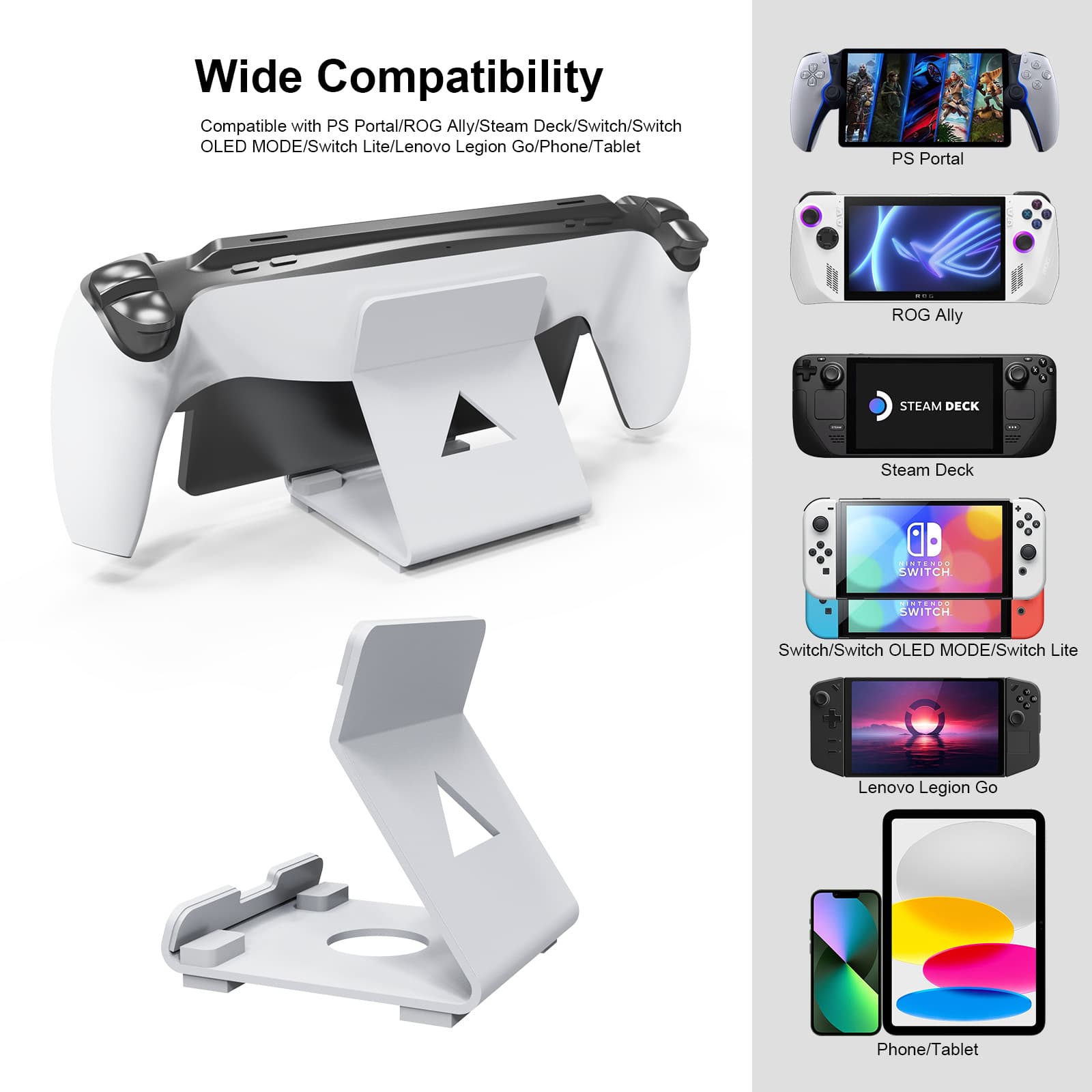 PS5 Portal Stand, SteamDeck / ROG Ally / Switch Phone Simple Stand