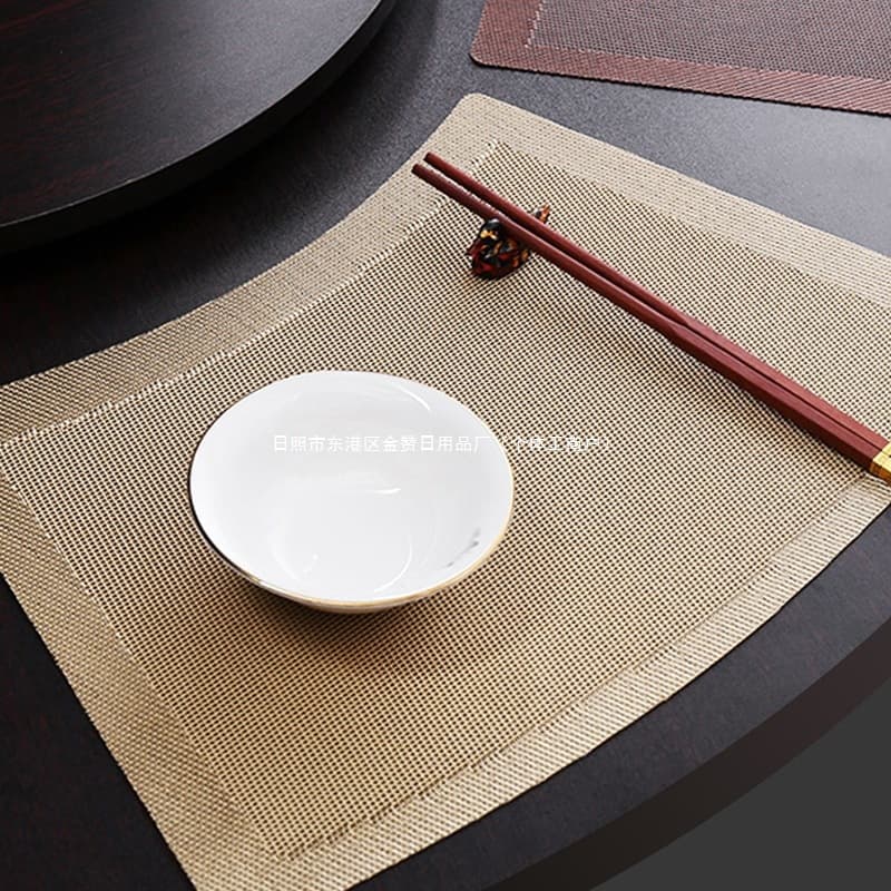 Round table new Chinese style fan-shaped placemats, Western table mats, heat-resistant table pads, insulation mats, tablecloth mats, bowl mats for hotel dining tables.