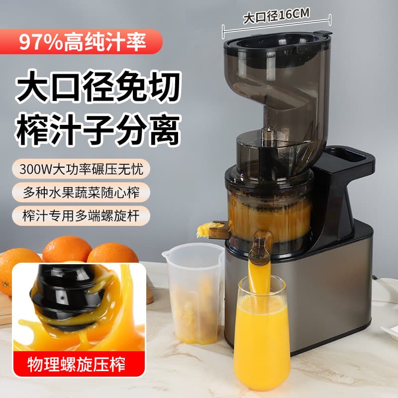 Stainless Steel Juicer, Automatic Multifunctional Vegetable Pulp Separation Juicer, Large Feed Chute Source Factory