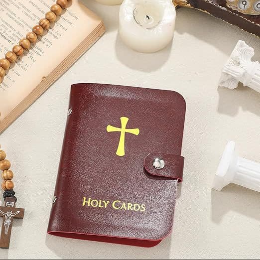 Catholic Genuine Leather Holy Card Holder Tianzhu Genuine Leather Storage Box