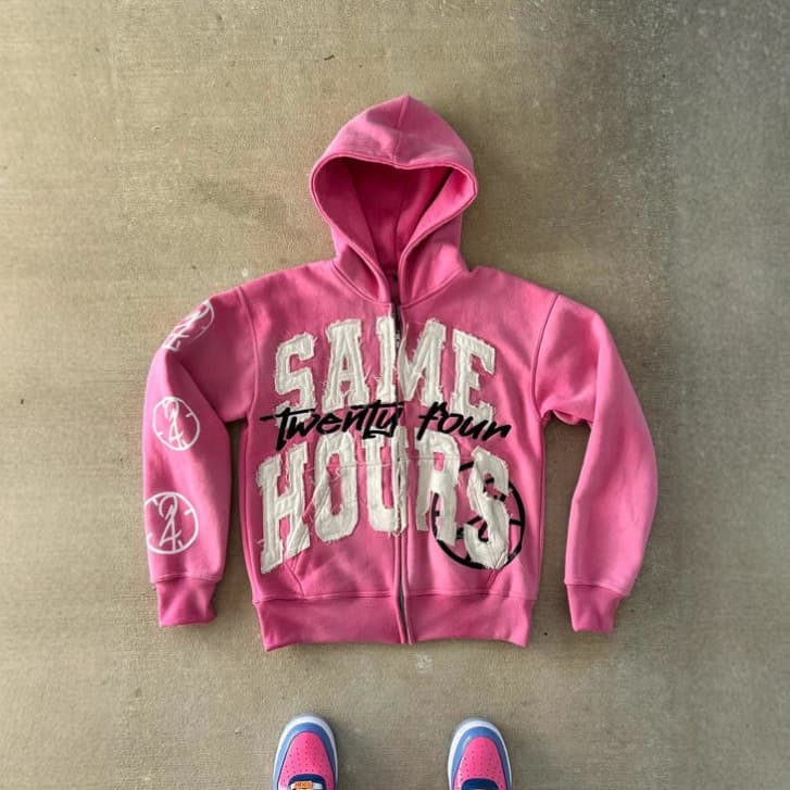 2024 European and American Cross-Border Letter Embroidery Trendy Brand Hooded Autumn and Winter New Temu Aliexpress Amazon Sweatshirt Hoodie