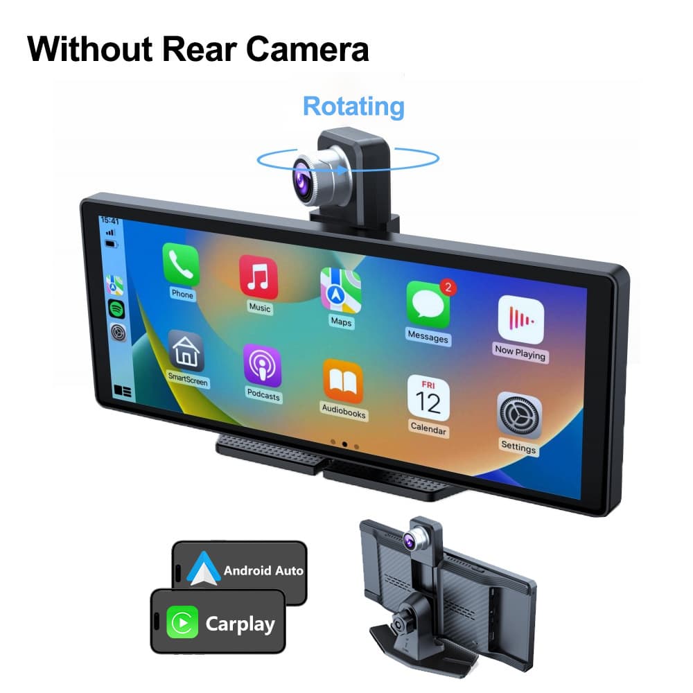 Cross-border 10.26-inch Wireless CarPlay Car Navigation MP5 Front and Rear Recording 4K HD Dash Cam