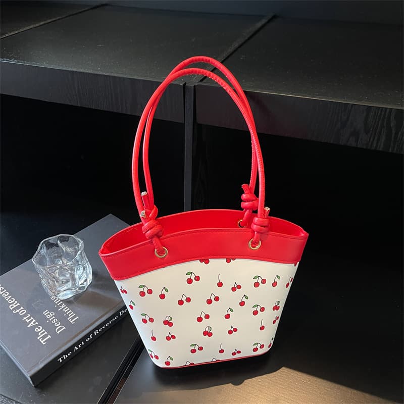 Casual Versatile Printed Tote Bag for Women, New Korean-Style Ins Personality Shoulder Bag, Large Capacity for Commuting