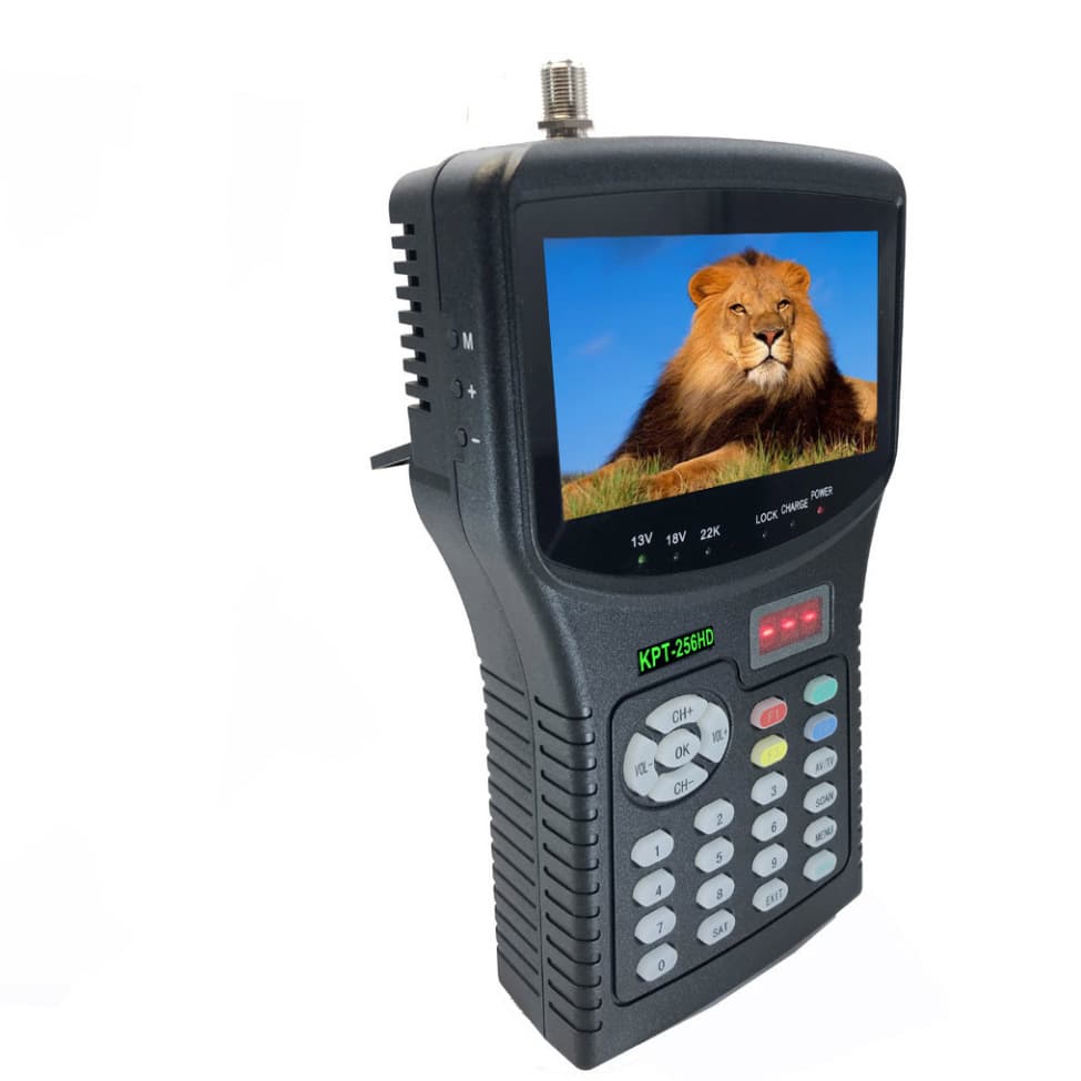 KPT-256HD Satellite Finder with Spectrum Analyzer 4.3-inch Handheld DVB-S/S2 MPEG4 H.265