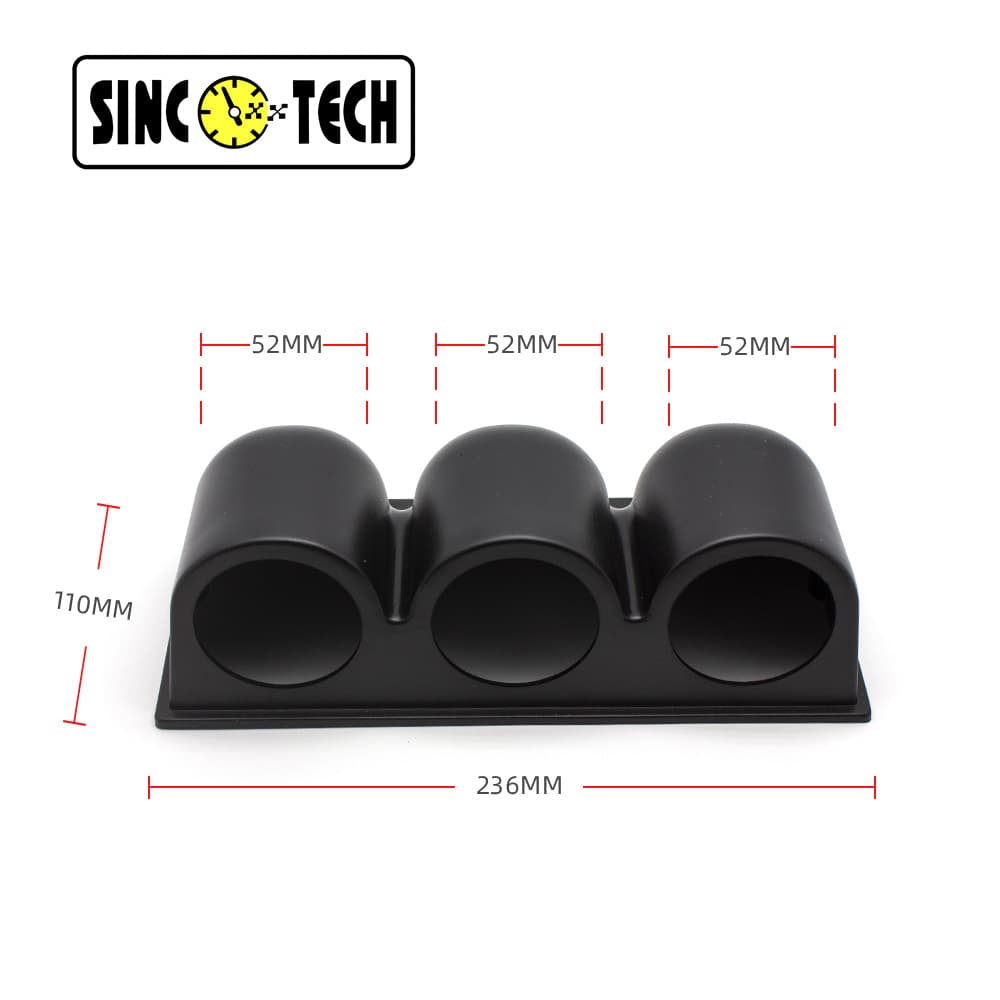 Universal Single/Dual/Triple Gauge Mount for Car Dashboard Modification, 52mm Triple Gauge Pod, Gauge Cover