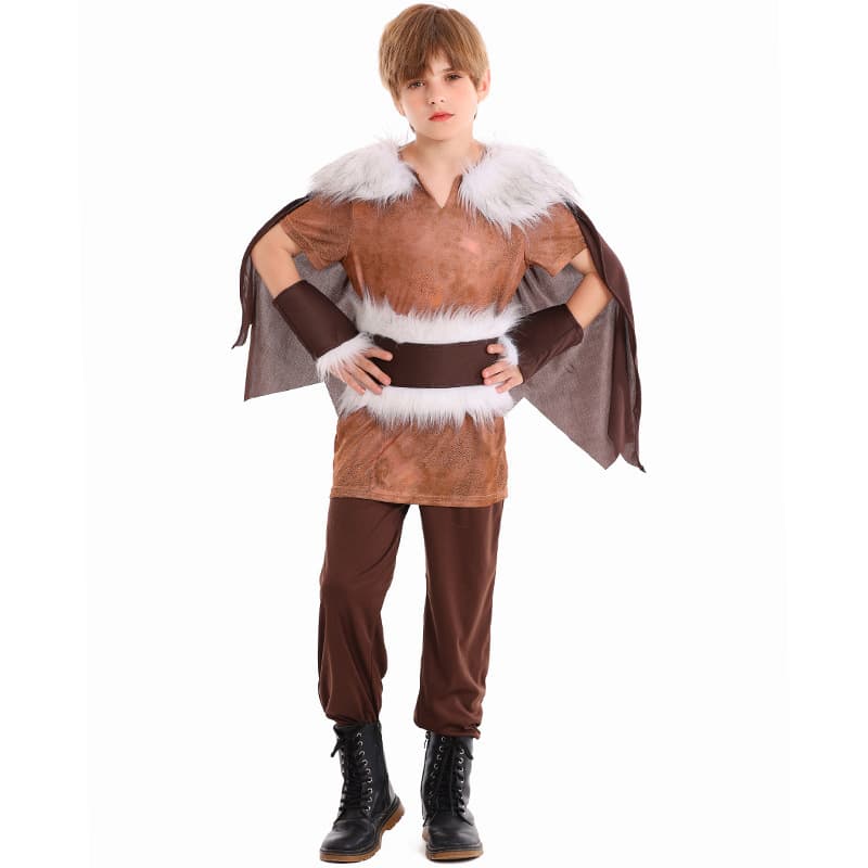 Halloween children's costumes Viking cosplay stage party costumes Viking warrior boys' suits