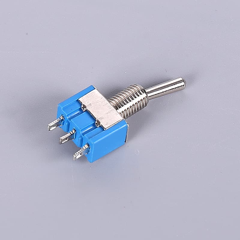 Metal Round Handle MTS Toggle Switch 2 Position 3 Pin Rocker Arm Switch Light Blue Mini Toggle Switch Wholesale
