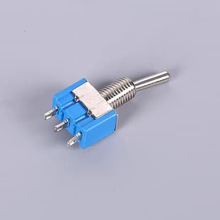 Metal Round Handle MTS Toggle Switch, 2 Position 3 Pin Rocker Arm Switch, Light Blue Small Toggle Switch Wholesale