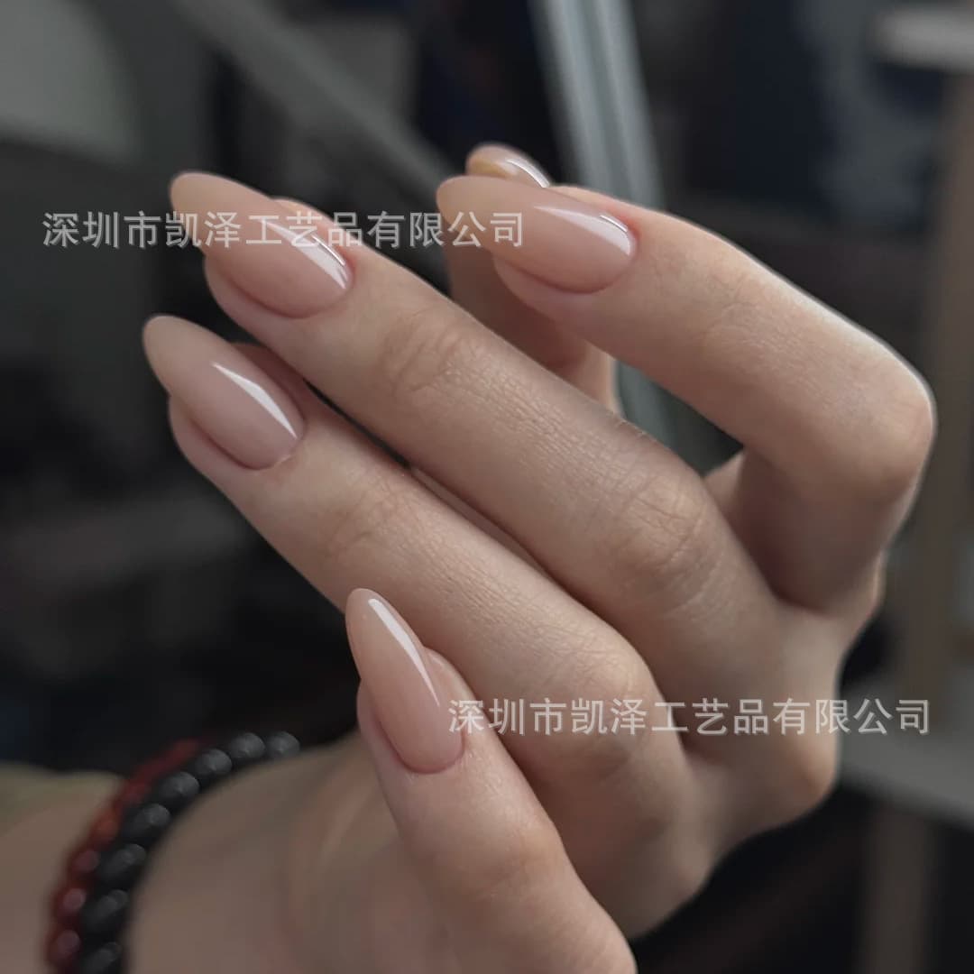 2026 New Style Jiangban Linai Almond Nails Korean-style Ins Cat Eye Nails Handmade Press-on Nails