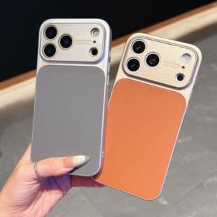 Instant 17 Large Window Vegan Leather Case for iPhone 17 Pro Max, Anti-Drop Protection for Apple 16 Pro Max, 15 Lens Film