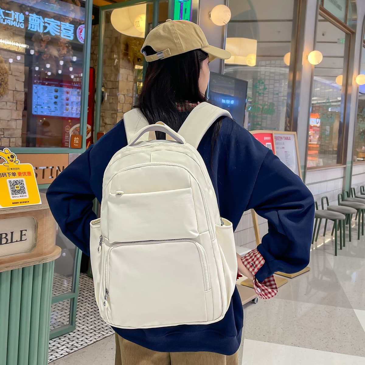 New Cross-border Japanese Harajuku Style Unisex Backpack for School, Middle and High School Female Students, Simple Laptop Backpack