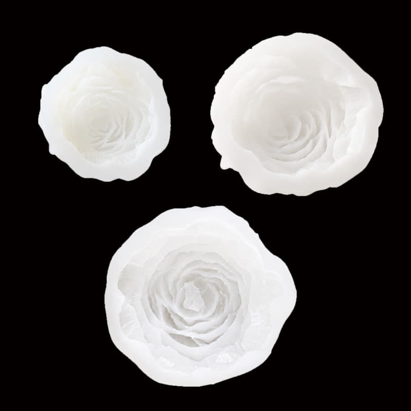 Large, medium and small peony flower silicone mold scented candle flower mold DIY handmade soap diffuser stone ornament mold