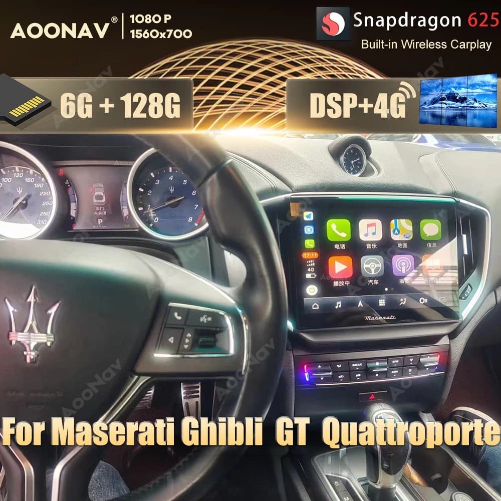 For Maserati Ghibli Quattroporte GT 2007-2020 Car Stereo Radio