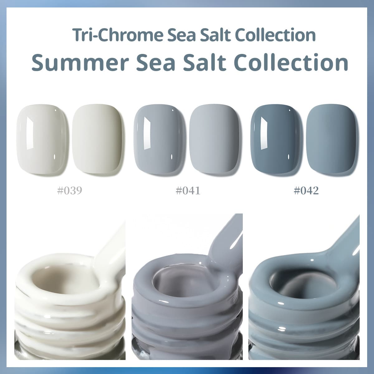 2025 New Cement Gray Blue Nail Gel, Long-Lasting Whitening, Popular Color for Nail Salons