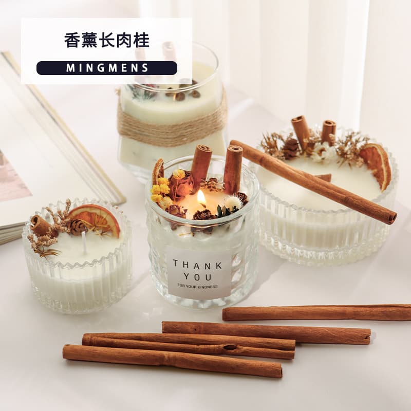 Natural Cinnamon Scented Reed Diffuser, Ins Decorative Dried Fruit, Creative Handmade Candle DIY Materials, Homemade Wax Sheets, Cinnamon Bark