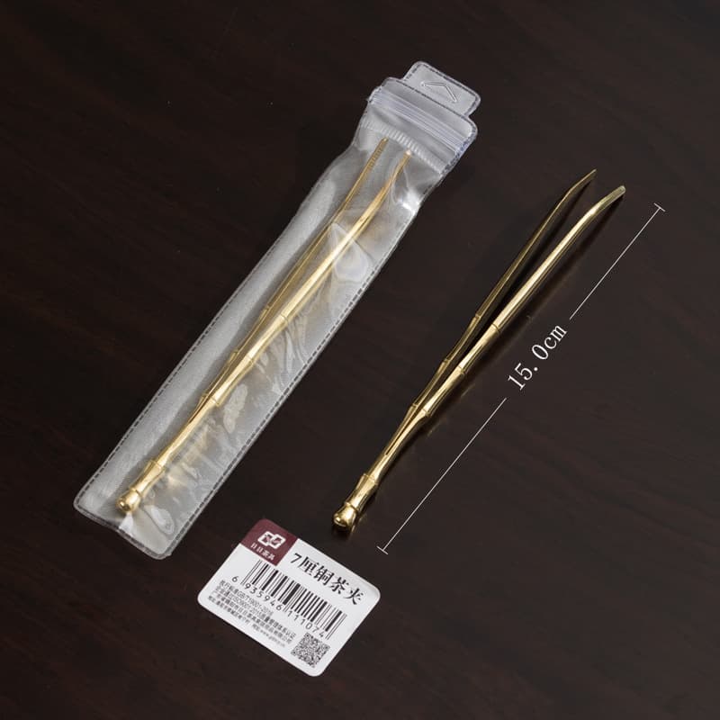 Pure Copper Tea Tongs, Tea Cup Tongs, Tea Leaf Tongs, Tea Tweezers, Tea Brewing Tools, Kung Fu Tea Set, Tea Ceremony Accessories, Light Luxury Tea Tongs
