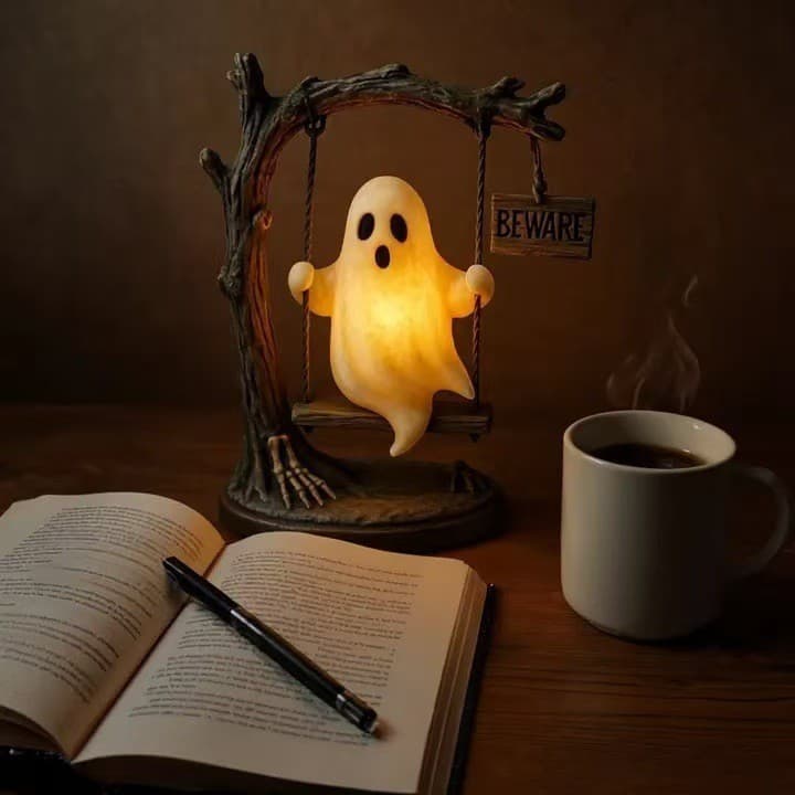 New Cross-Border Halloween Swing Ghost Little Ghost Lamp Ornament