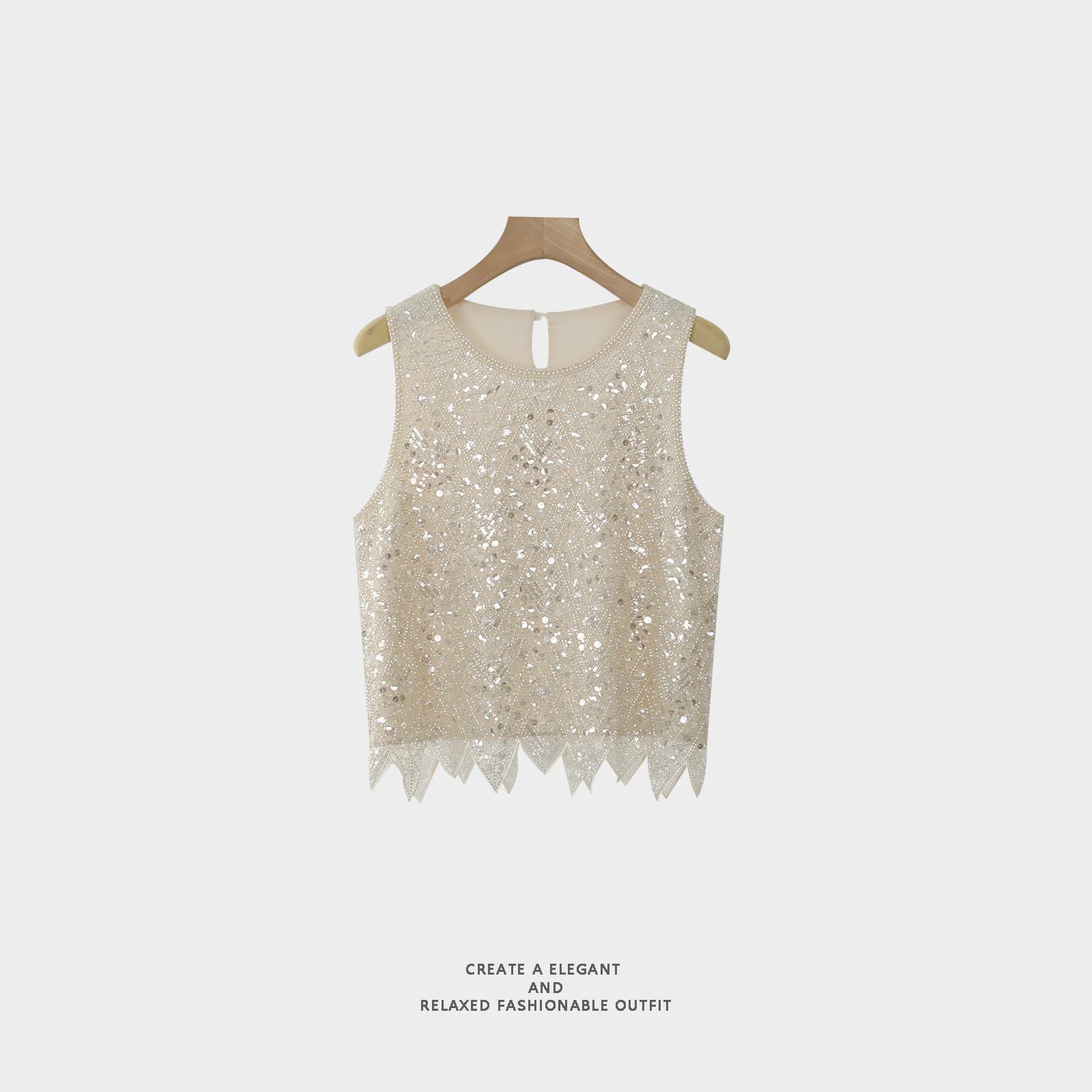 Women's New High Luxury Versatile Fashion Vest Sleeveless Vest Summer Vest Women's Summer Outerwear Sleeveless Top 9085