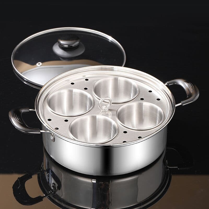 Steamer Thickened Stainless Steel Egg Steaming Pot, Multi-Use Egg Steamer, Mini Cake Steamer