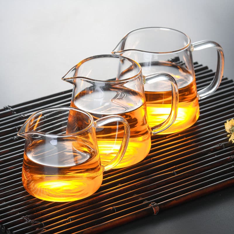Thickened Glass Fair Cup, Water Cup, Tea Cup, Tea Strainer Set, Heat-Resistant Tea Pitcher, Tea Divider, Kung Fu Tea Set