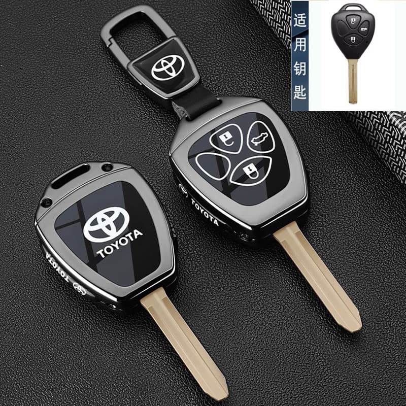 Compatible with Toyota Flip Key Case for Old RAV4 Camry Corolla Reiz Highlander Prado Car Key Cover Shell