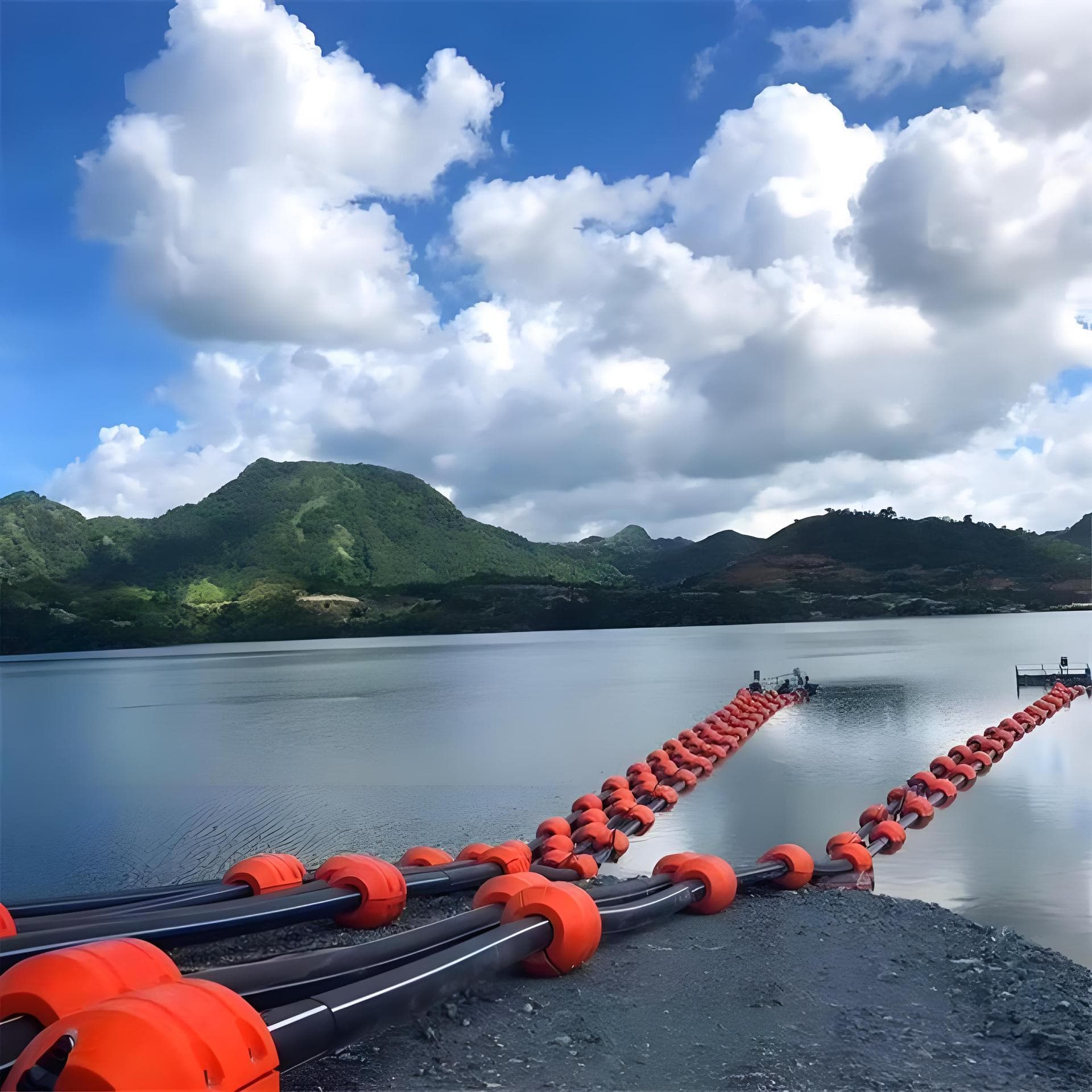 Clamp-on pontoon supply for river and sea pipeline wrapping float, easy installation, high buoyancy, corrosion-resistant PE material float