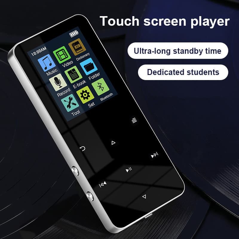 Wholesale Foreign Trade Metal Bluetooth MP3 Student Portable MP4 Lossless Music Player Touchscreen Recording Card Slot