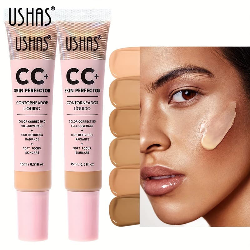 USHAS cross-border 6-color concealer moisturizing and brightening skin tone, long-lasting non-removing makeup waterproof foundation concealer isolation
