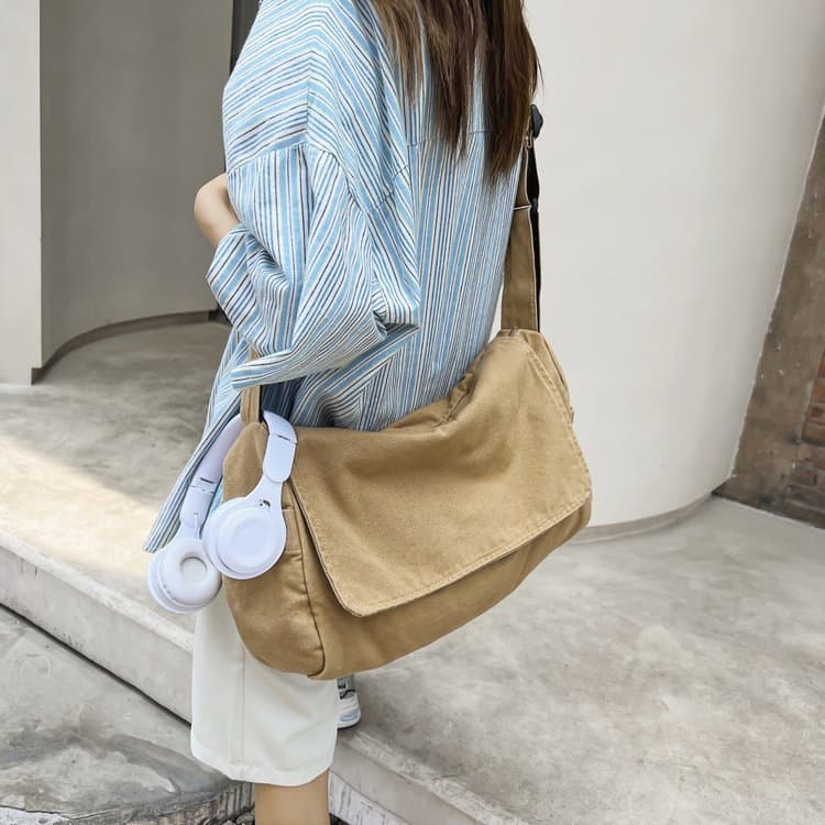 Forest System Large Capacity Canvas Crossbody Bag Women's Postman Cloth Bag Classic Single Shoulder Backpack Student