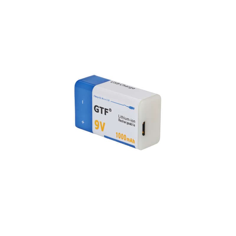 GTF 9V 1000mAh USB Rechargeable Lithium Battery for Multimeter Test Instruments