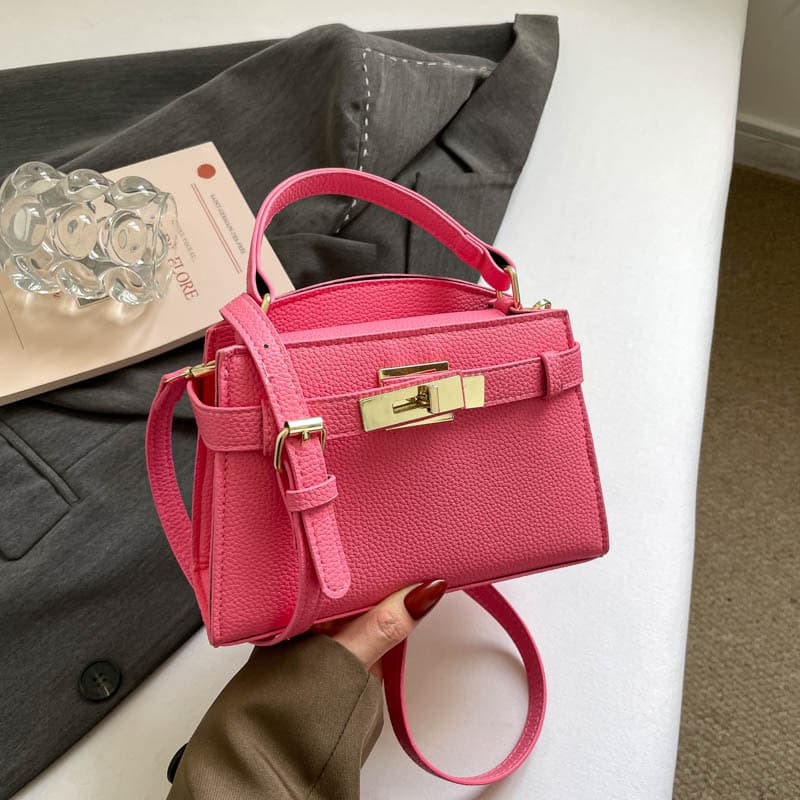 2026 summer new Korean style handbag texture Kelly bag for women simple commuter bag cross-border single shoulder crossbody bag for women