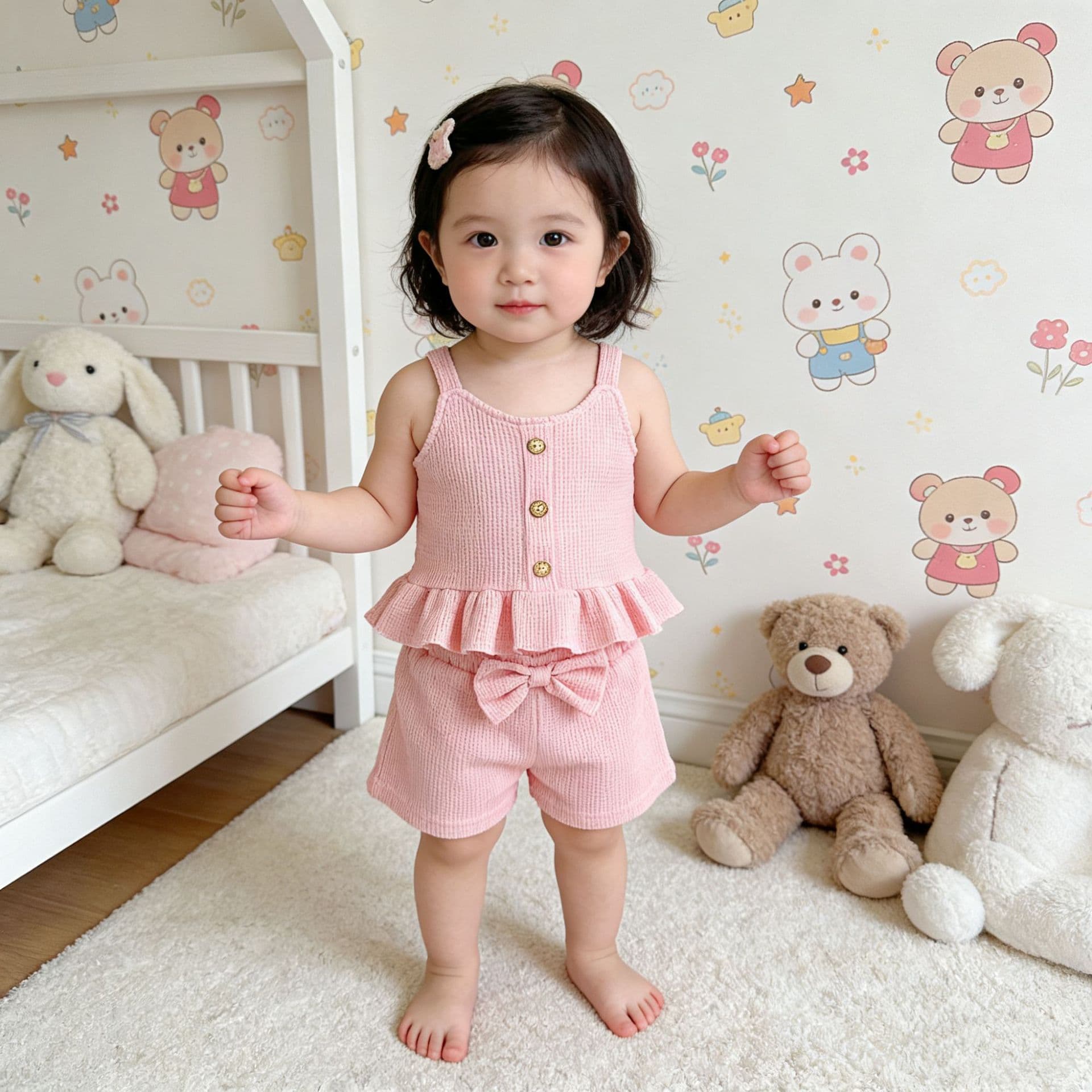 New Baby Set Fashionable Girl Summer Clothes 0-3 Years Baby Girl Thin Two-Piece Set