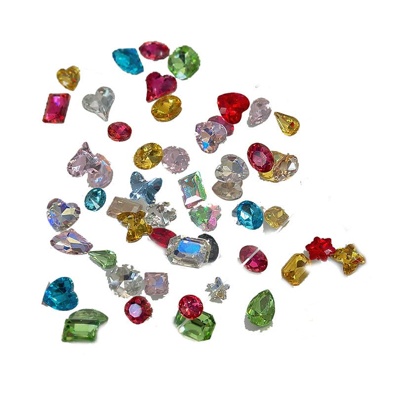 Colorful Candy Soda Rhinestone Nail Art Bulk Bling Nail Decorations Mixed Assorted Irregular Rhinestones Nail Art Colorful Diamonds