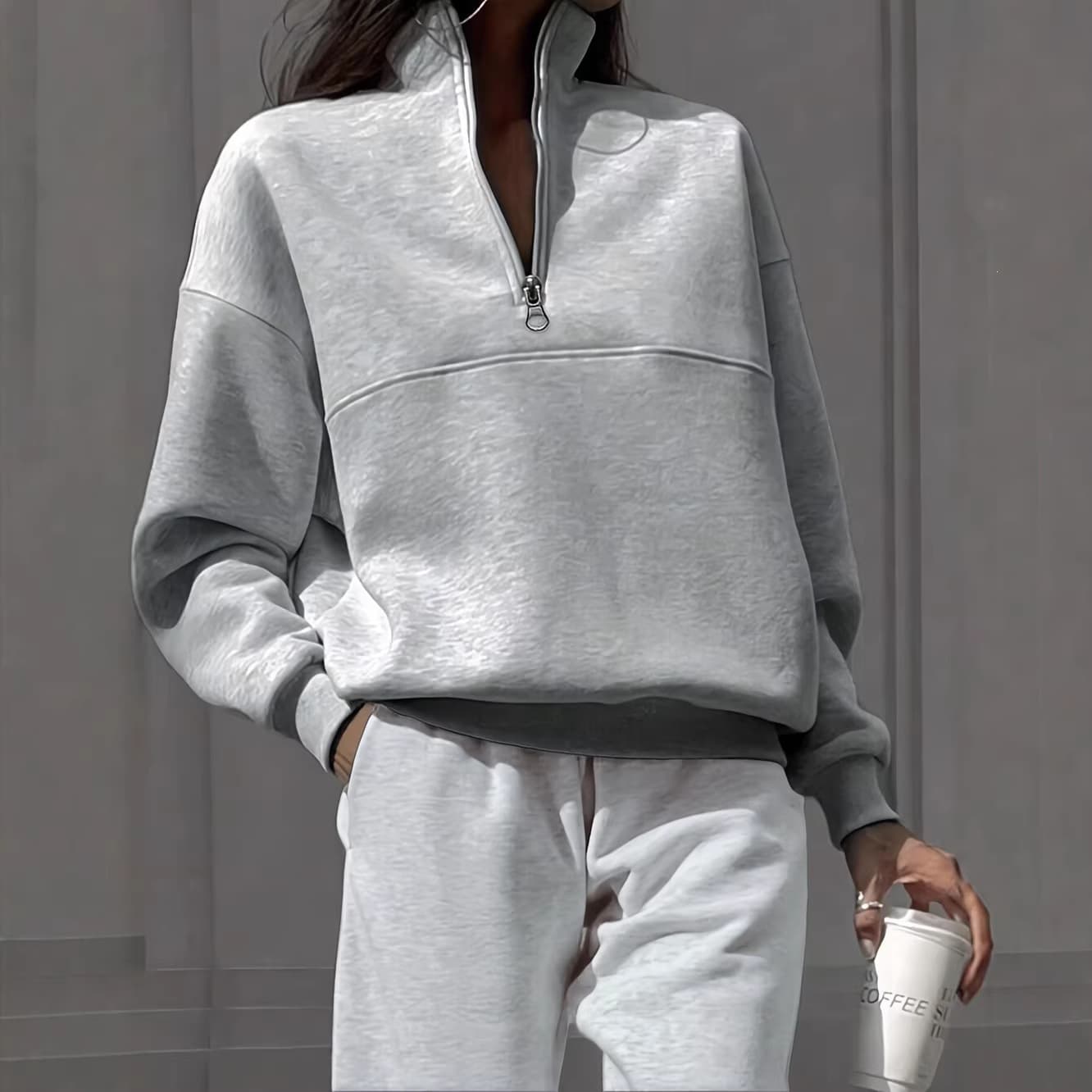 Spot 2026 shein popular European and American cross-border women's clothing Amazon versatile casual fashion tops long-sleeved sweatshirts