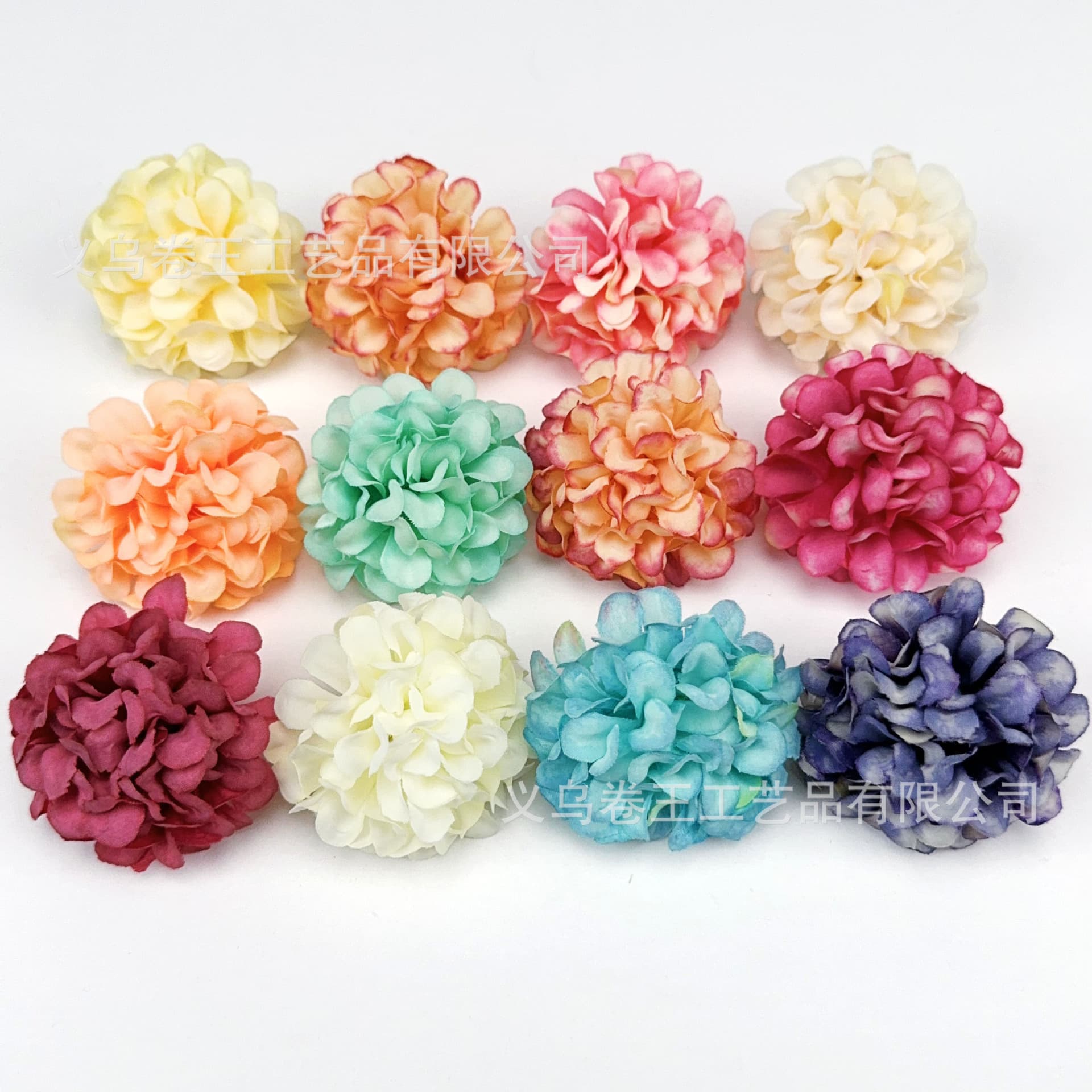 Ball chrysanthemum candy ball silk flower heads, wedding decoration hydrangea, home DIY crafts artificial floral art.