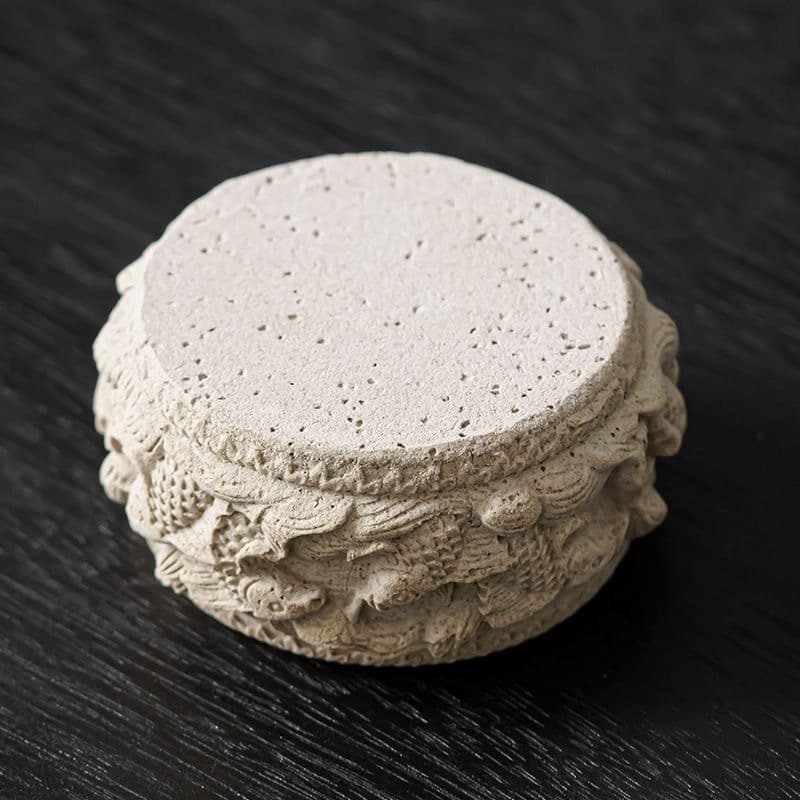 Water-Absorbing Lid Rest Sand Pottery Chinese Style Year of Abundance Lid Rest Teapot Lid Bowl Lid Accessory Lid Rest Pot Lid Stand Ornament