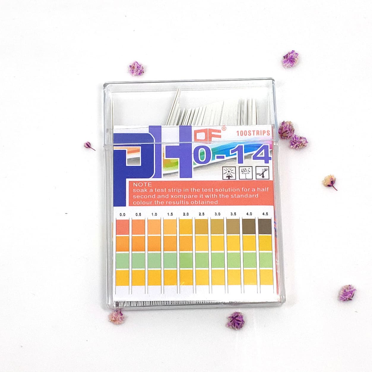 Export version DF new four-color pH acid-base test strips 0-14, 0.5 grade for scientific laboratories and testing rooms