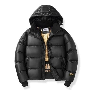 Cross-border Trade Cotton Coat Men Autumn Winter Korean Style Loose Fit Versatile Hooded Graphene Heat Storage Thick Cotton Jacket