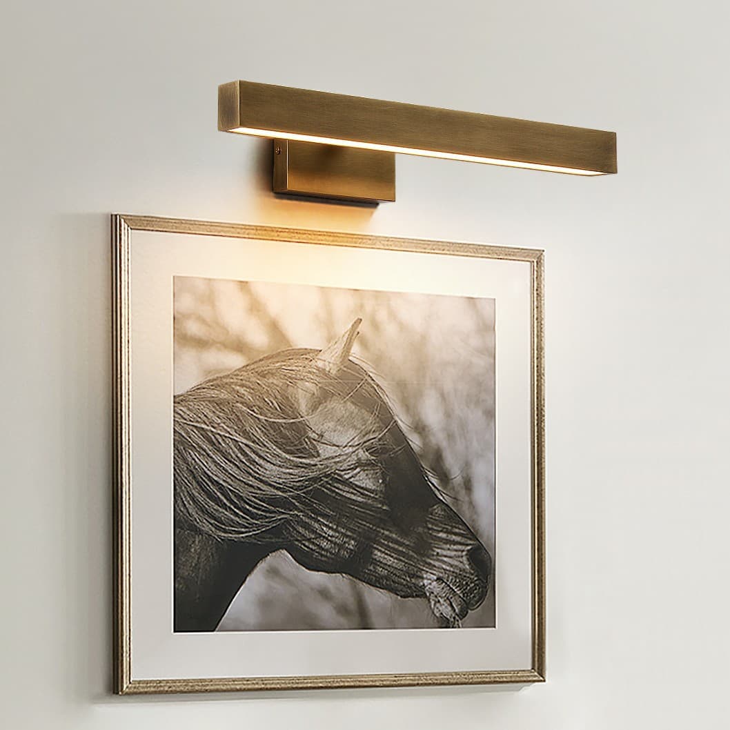 Cross-Border Solid Copper Retro Hallway Picture Light, Long Wall Lamp for Entrance Sign, LED Mirror Cabinet Light