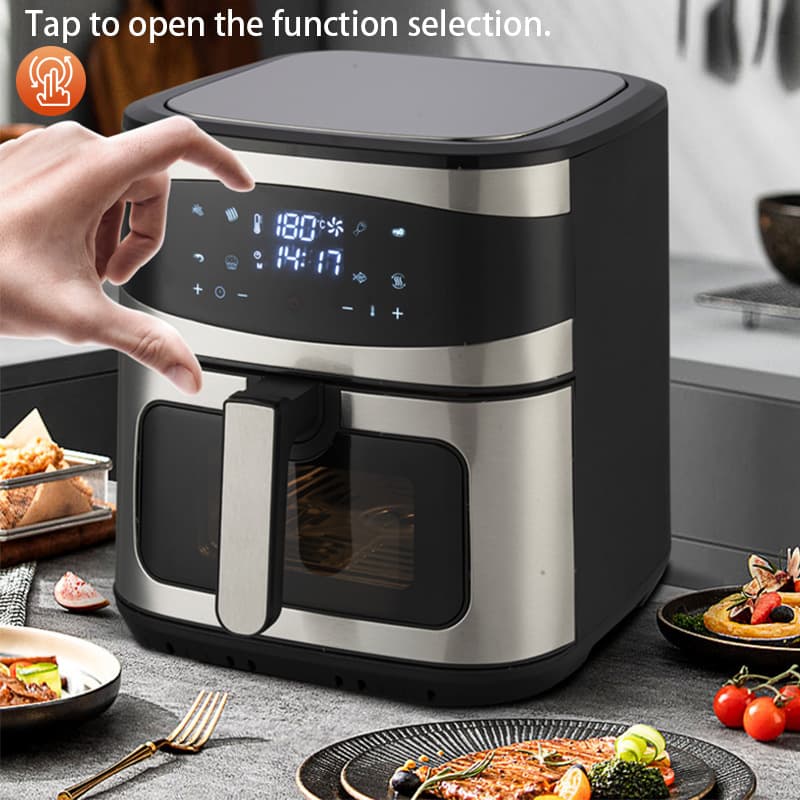 Household Large Capacity Air Fryer Smart Touch Control Electric Deep Fryer Multi-function French Fry Machine Foreign Trade Wholesale Cross-border