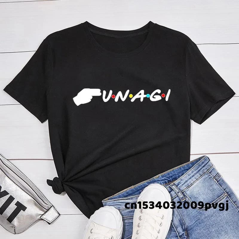 Unagi with Colored Dots T-Shirt Women Friends TV Show Tshirt