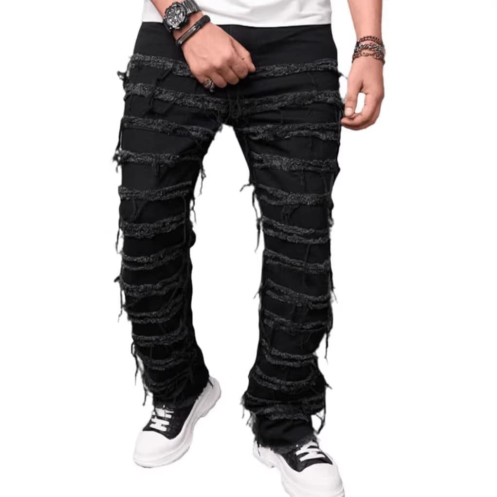 European and American 2025 new products Amazon cross-border foreign trade summer casual men's casual new loose wide-leg jeans