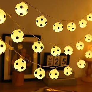 LED Football Basketball Fairy Light String, European Cup World Cup Theme Creative Atmosphere Light, Lottery Shop Bar Decoration