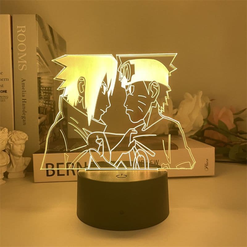usb night light naruto sasuke kakashi class 7 battle didora hinata anime figure model